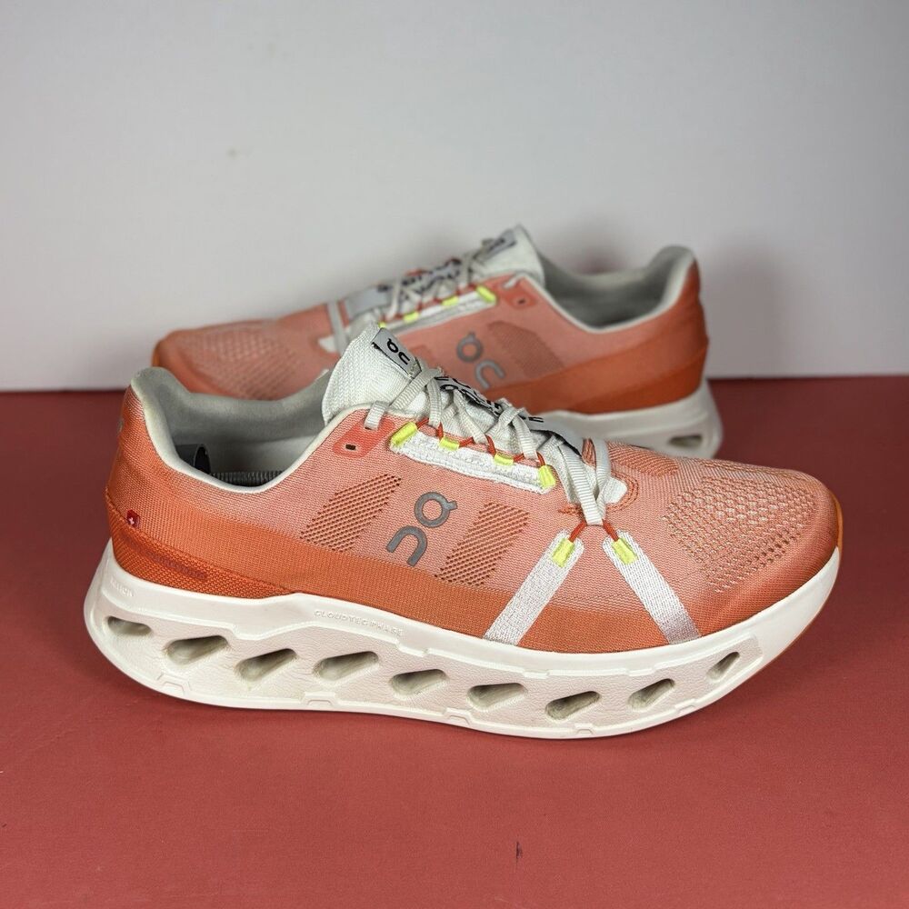 On Cloud Eclipse Mens Sz 14 Flame Ivory Athletic Running Shoes Sneaker Comfort